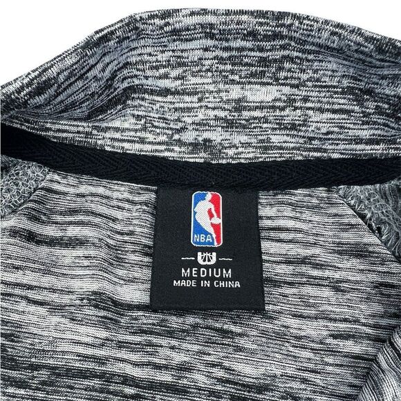 NBA Miami Heat Grey Heathered Long Sleeve 1/4 Zip Pullover Shirt Size Medium - Picture 5 of 6